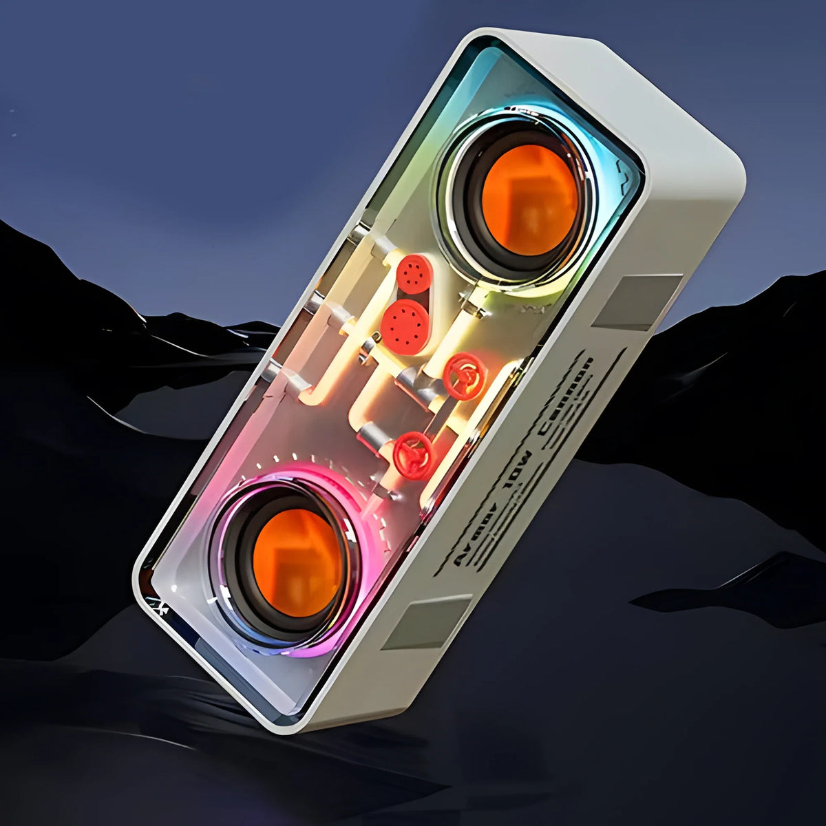 Portable Bluetooth Speaker with RGB Lights, Stereo Sound