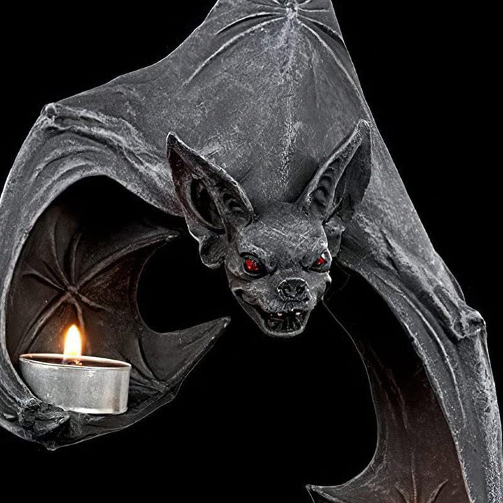 Bat Tealight Holder for Gothic Halloween Candlelight