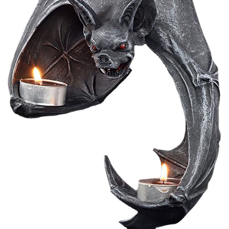 Bat Tealight Holder for Gothic Halloween Candlelight