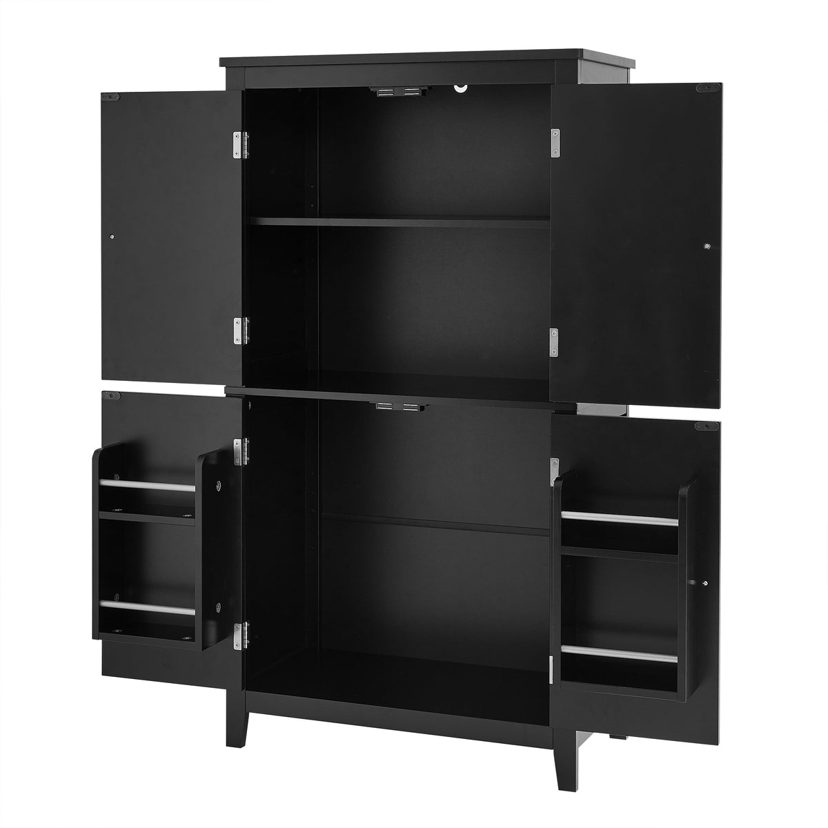 Bathroom Floor Storage Cabinet with Adjustable Shelves