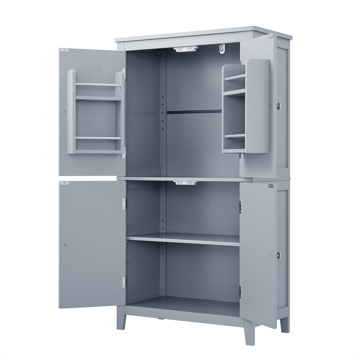 Bathroom Floor Storage Cabinet with Adjustable Shelves