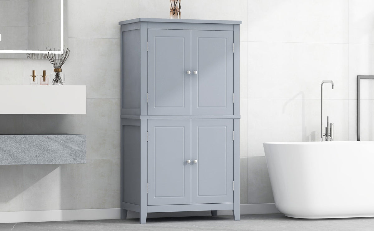 Bathroom Floor Storage Cabinet with Adjustable Shelves