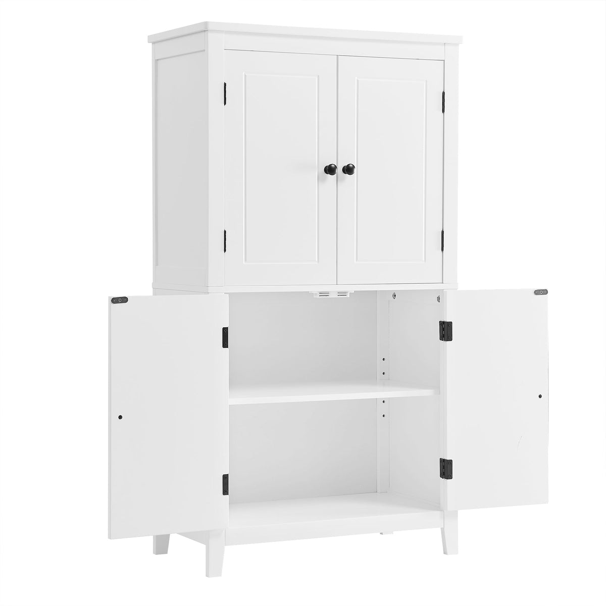 Bathroom Floor Storage Cabinet with Adjustable Shelves
