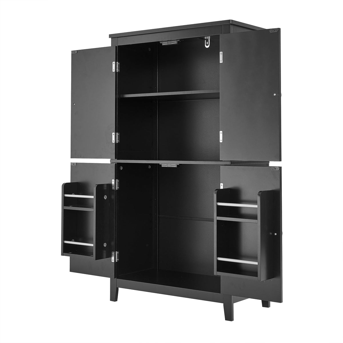 Bathroom Floor Storage Cabinet with Adjustable Shelves