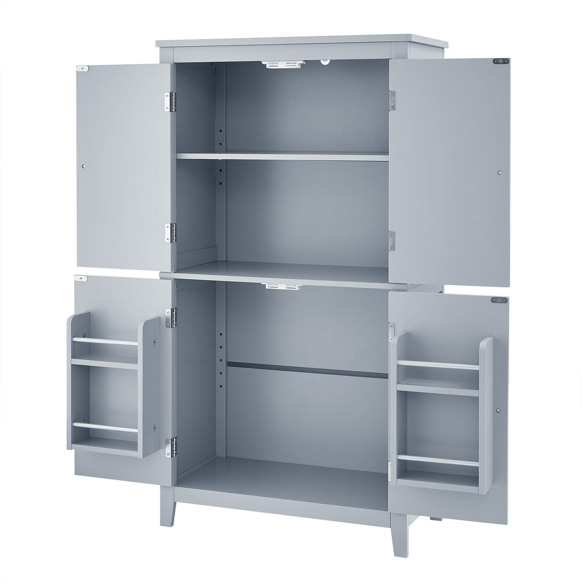 Bathroom Floor Storage Cabinet with Adjustable Shelves