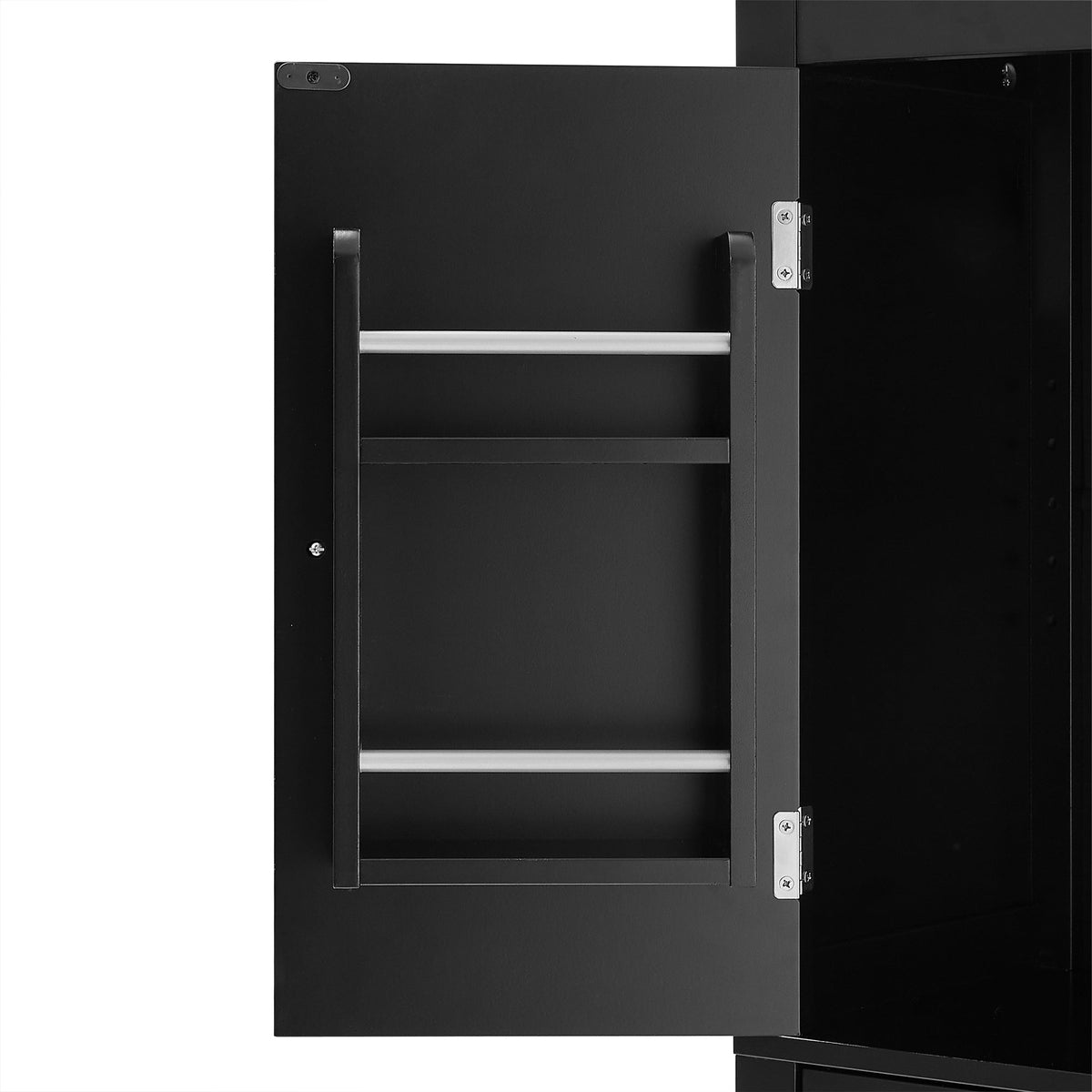 Bathroom Floor Storage Cabinet with Adjustable Shelves