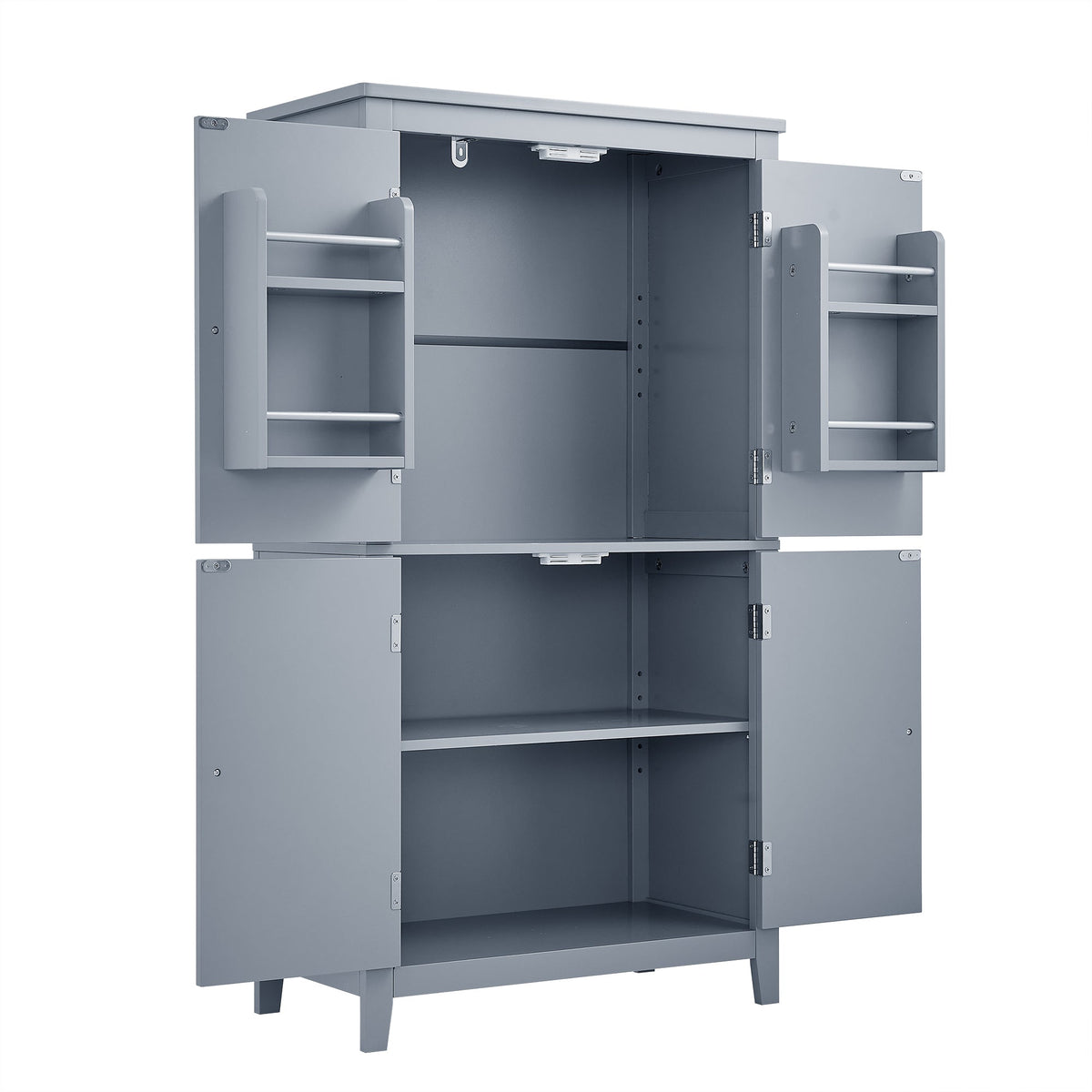 Bathroom Floor Storage Cabinet with Adjustable Shelves