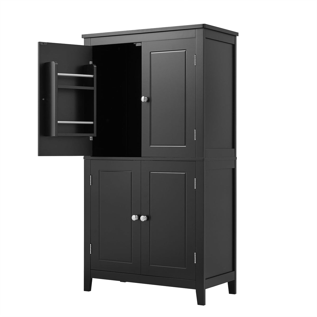 Bathroom Floor Storage Cabinet with Adjustable Shelves