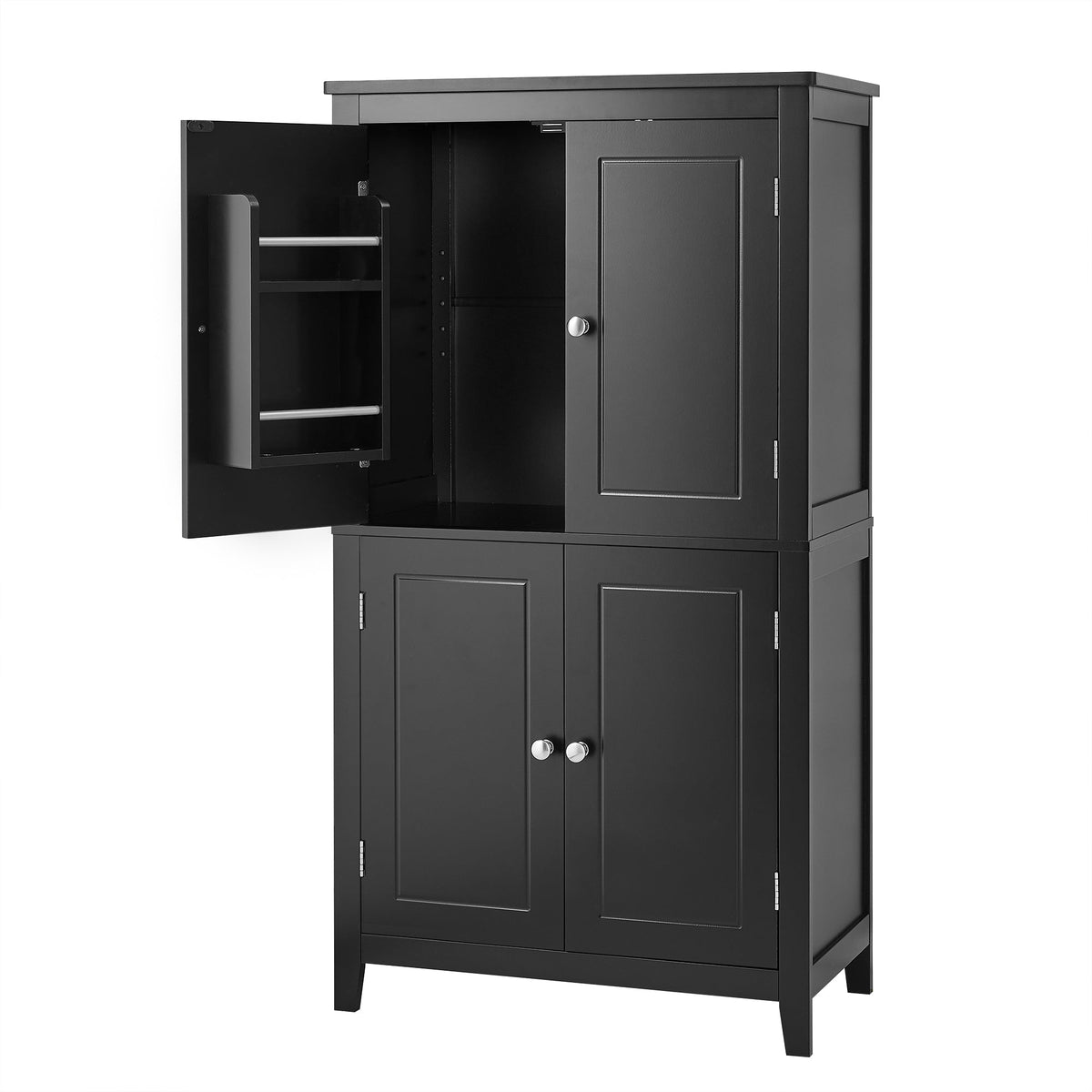 Bathroom Floor Storage Cabinet with Adjustable Shelves