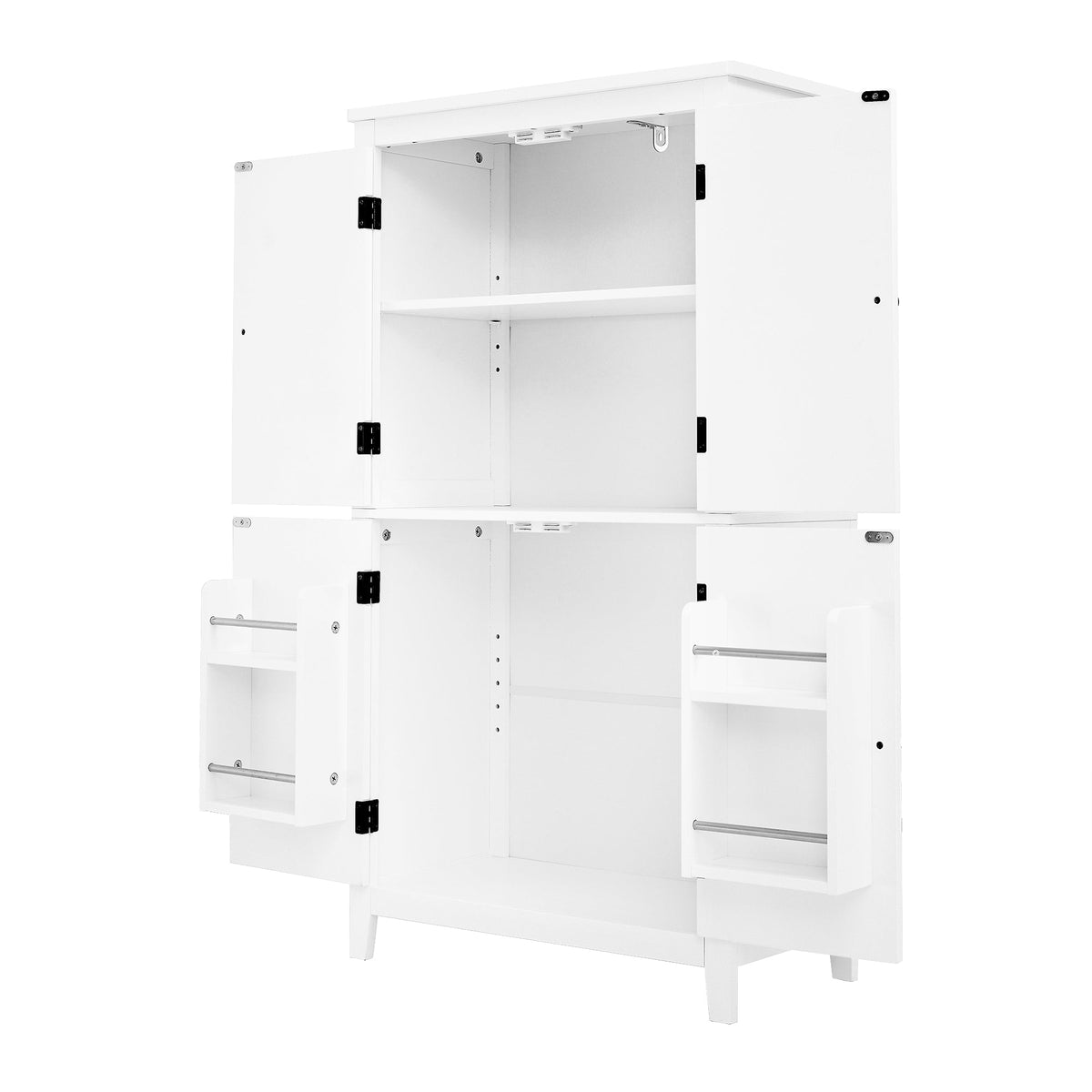 Bathroom Floor Storage Cabinet with Adjustable Shelves
