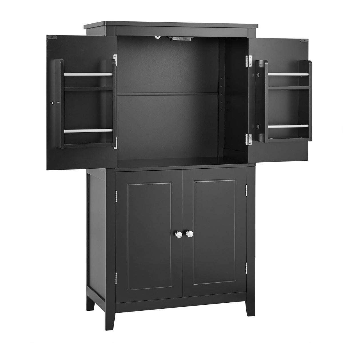 Bathroom Floor Storage Cabinet with Adjustable Shelves