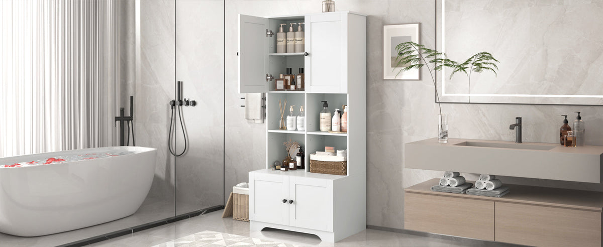 Tall Bathroom Storage Cabinet with Adjustable Shelf