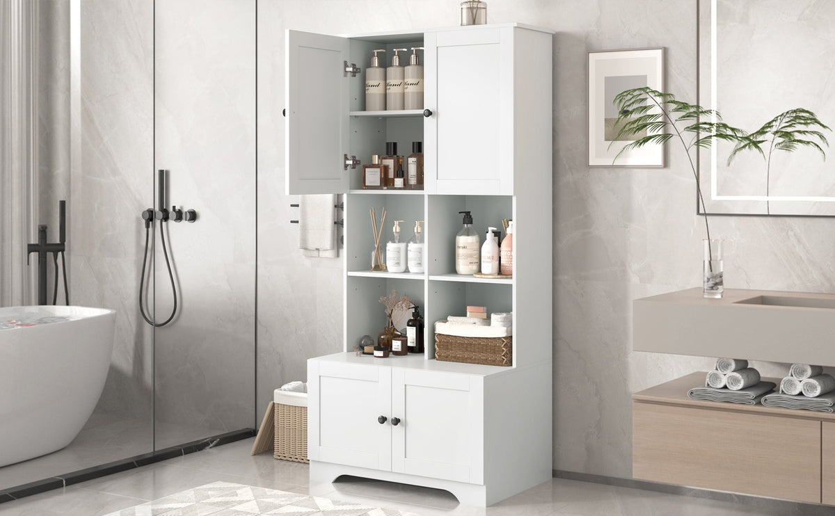 Tall Bathroom Storage Cabinet with Adjustable Shelf