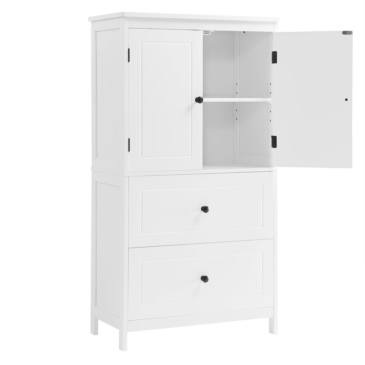 Bathroom Storage Cabinet with Doors, Drawers & Shelf