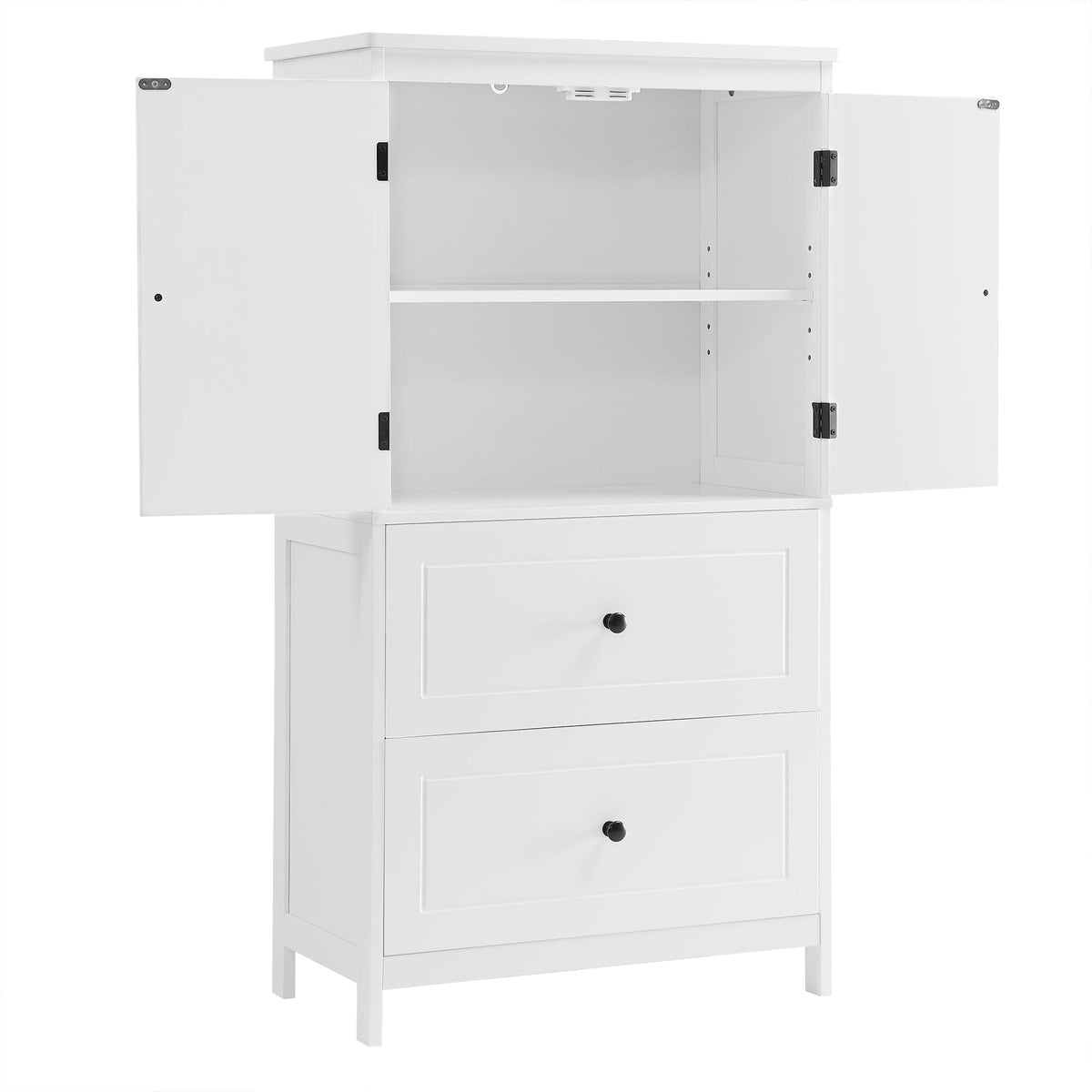 Bathroom Storage Cabinet with Doors, Drawers & Shelf