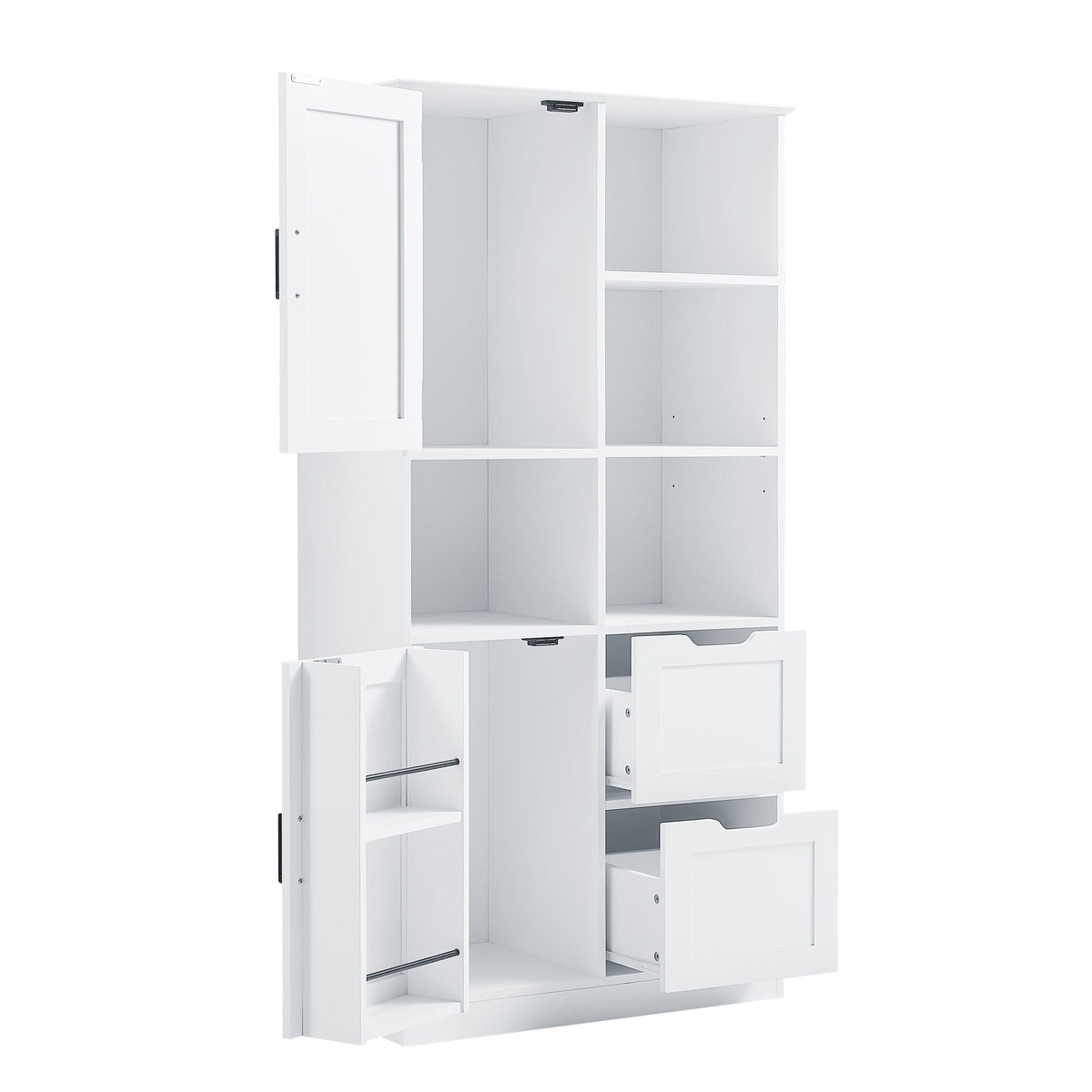 Bathroom Storage Cabinet with Doors, Drawers & Shelves