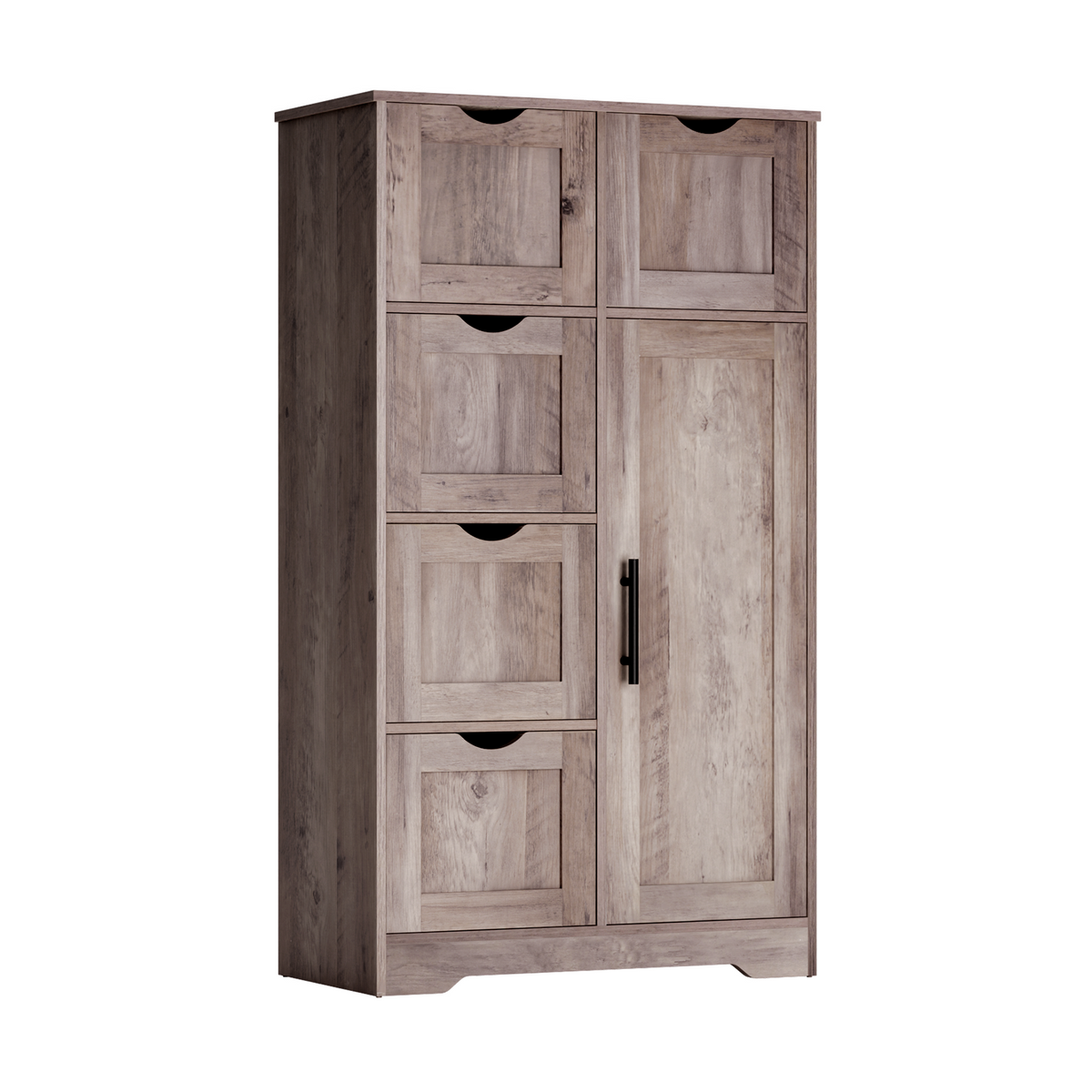 Bathroom Storage Cabinet with 5 Drawers and Closed Shelf