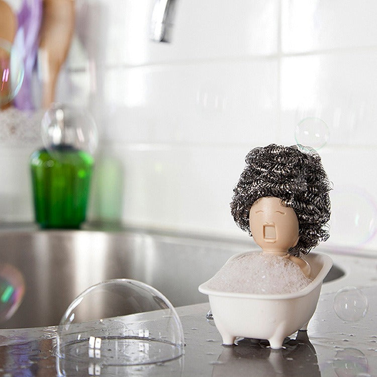 Bathtub Scrubber Holder Rack for Kitchen Sink Sponges