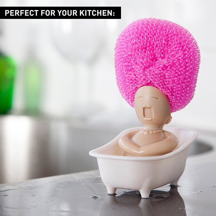 Bathtub Scrubber Holder Rack for Kitchen Sink Sponges