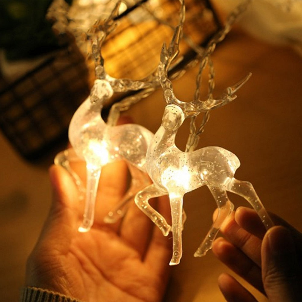 Transparent Sika Deer LED String Light for Windows