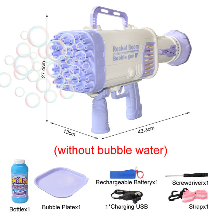 44-Hole Bubble Gun for Big, Portable Outdoor Bubble Fun