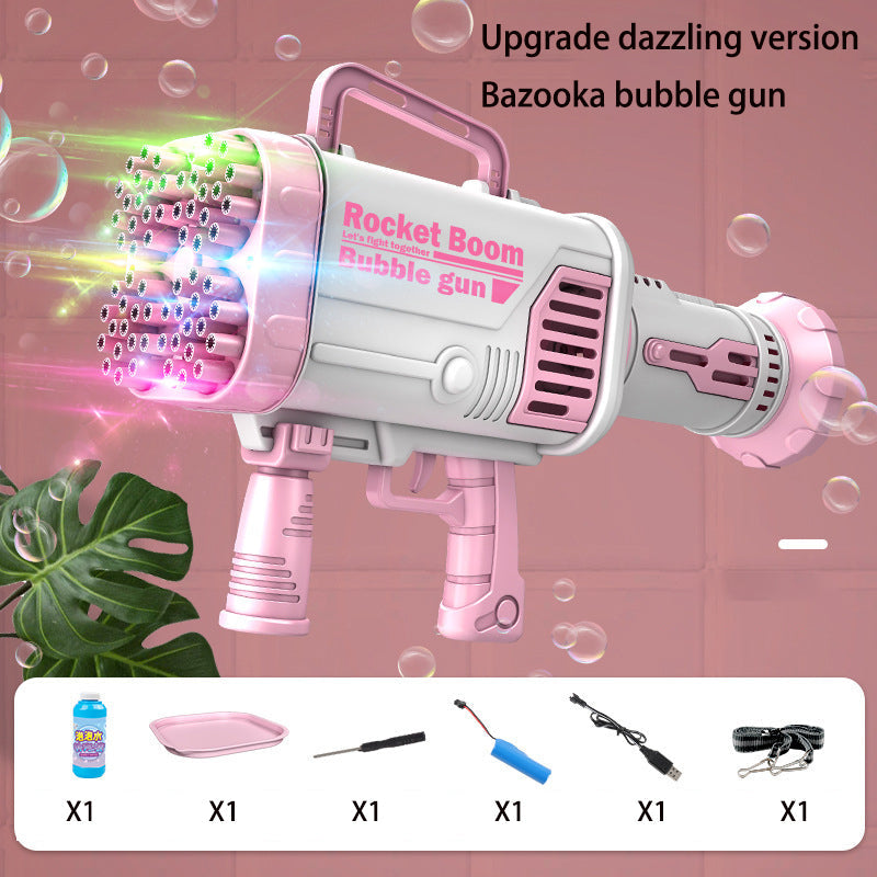 Children's Bubble Gun Toy With Portable Fan Conversion