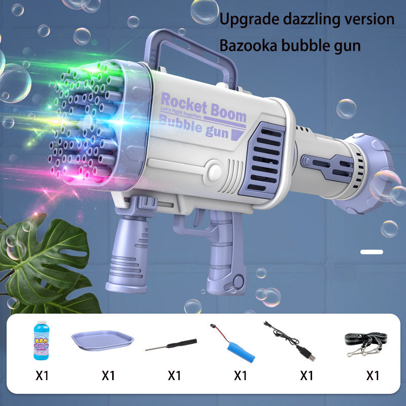 Children's Bubble Gun Toy With Portable Fan Conversion