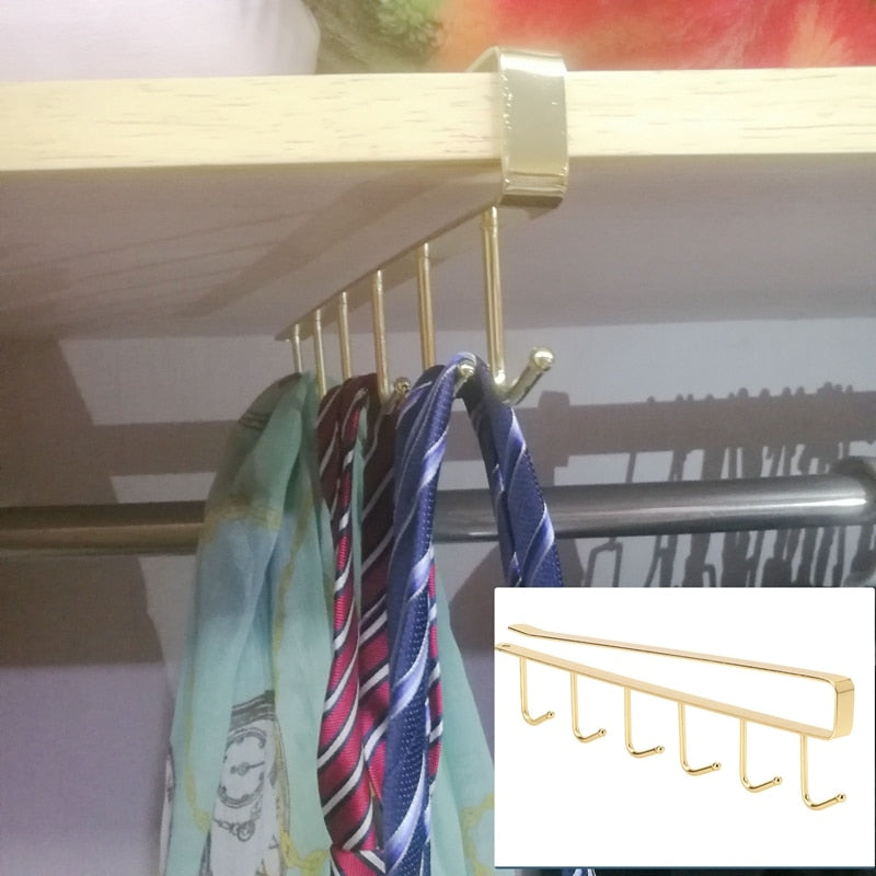 Punch-Free Under Shelf Hanging Rack for Mugs and Utensils