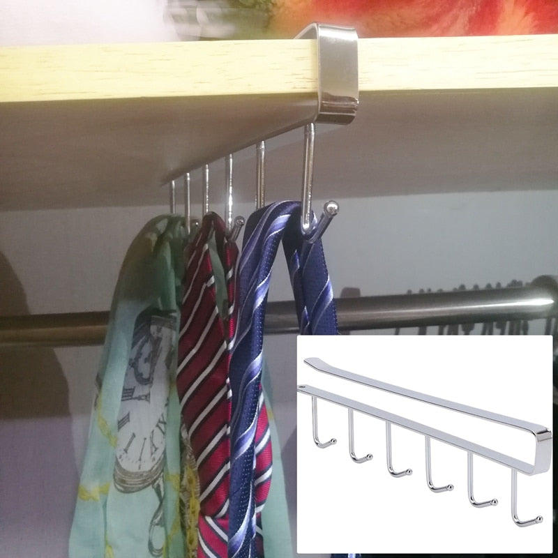 Punch-Free Under Shelf Hanging Rack for Mugs and Utensils
