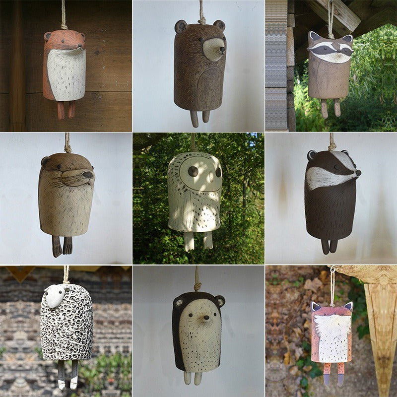 Woodland Animal Wind Chime for Whimsical Garden Decor