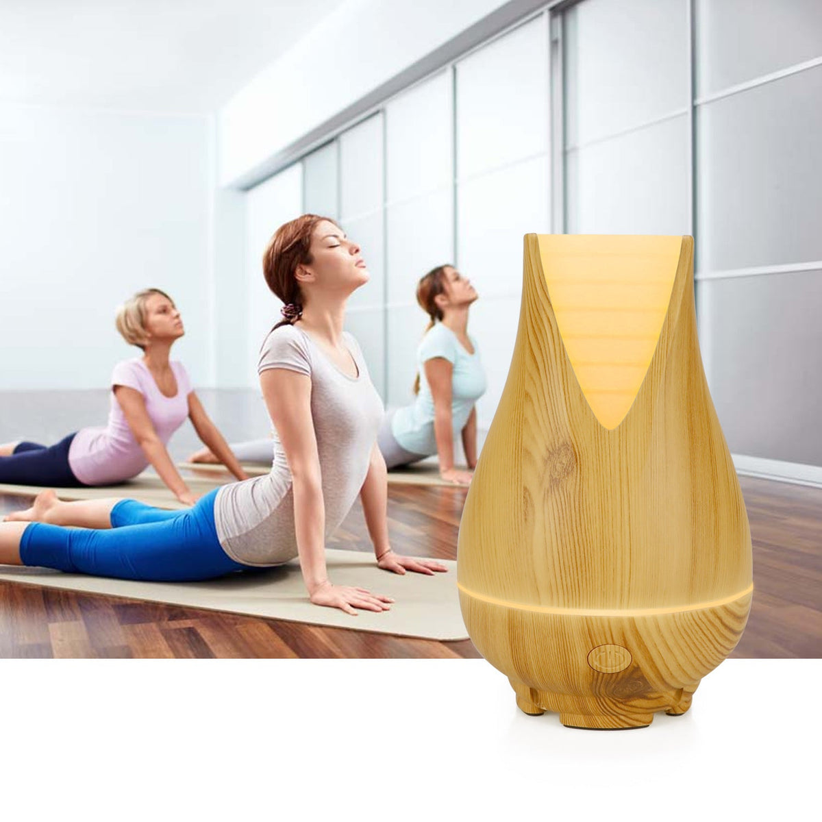 Wood Grain Vase Humidifier & Aroma Diffuser for Bedroom
