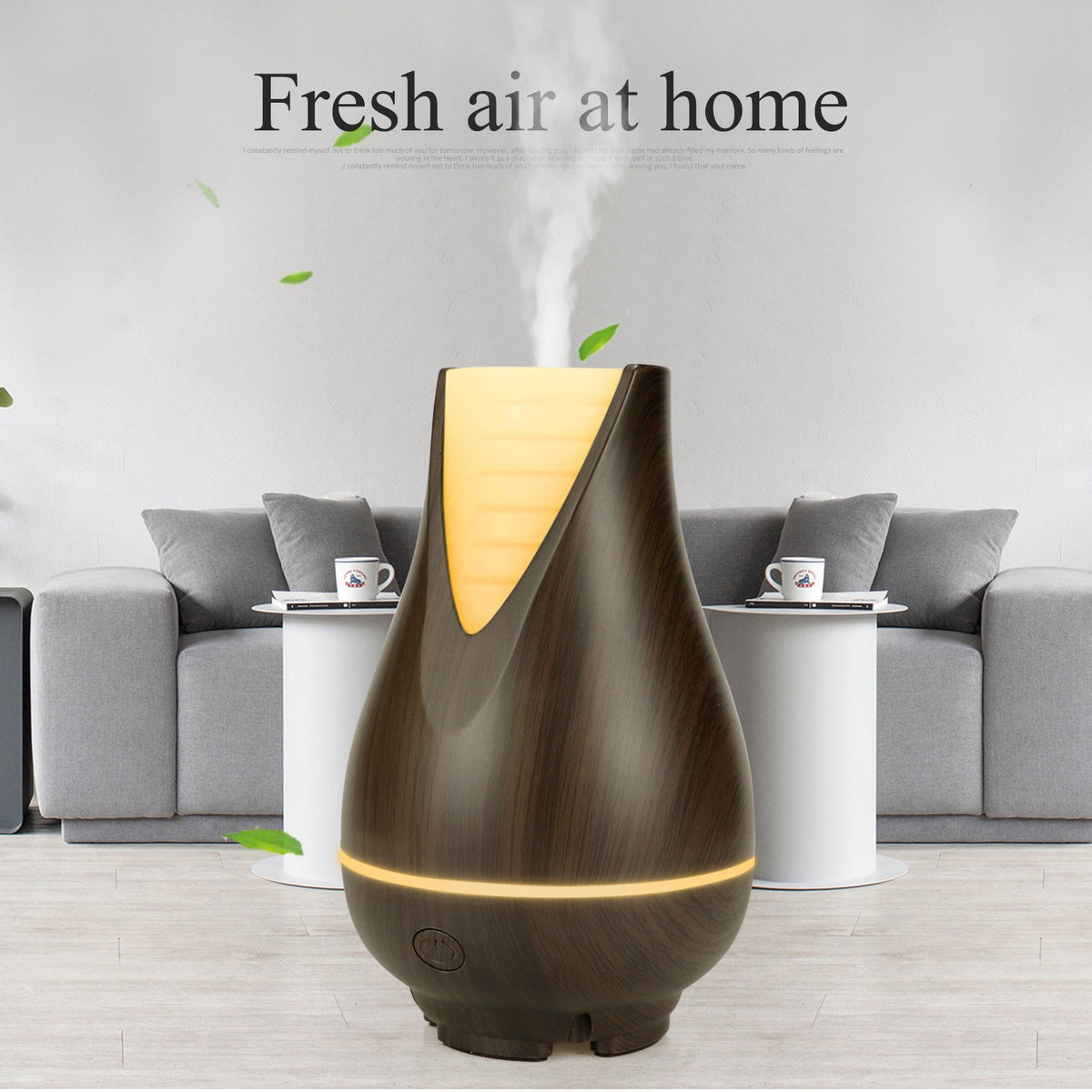Wood Grain Vase Humidifier & Aroma Diffuser for Bedroom