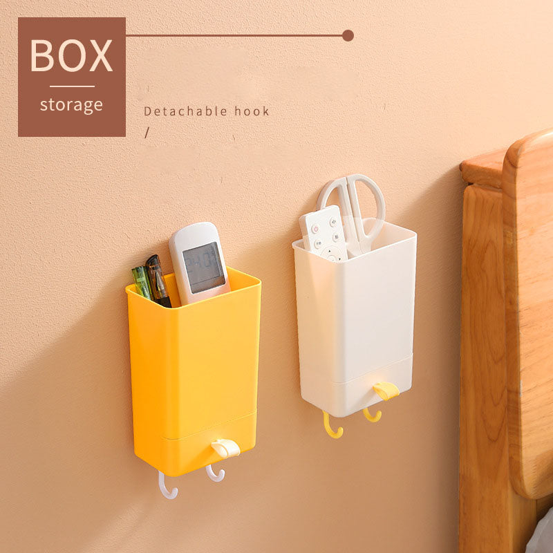Bedside Wall Storage Box, Punch-Free Remote Holder