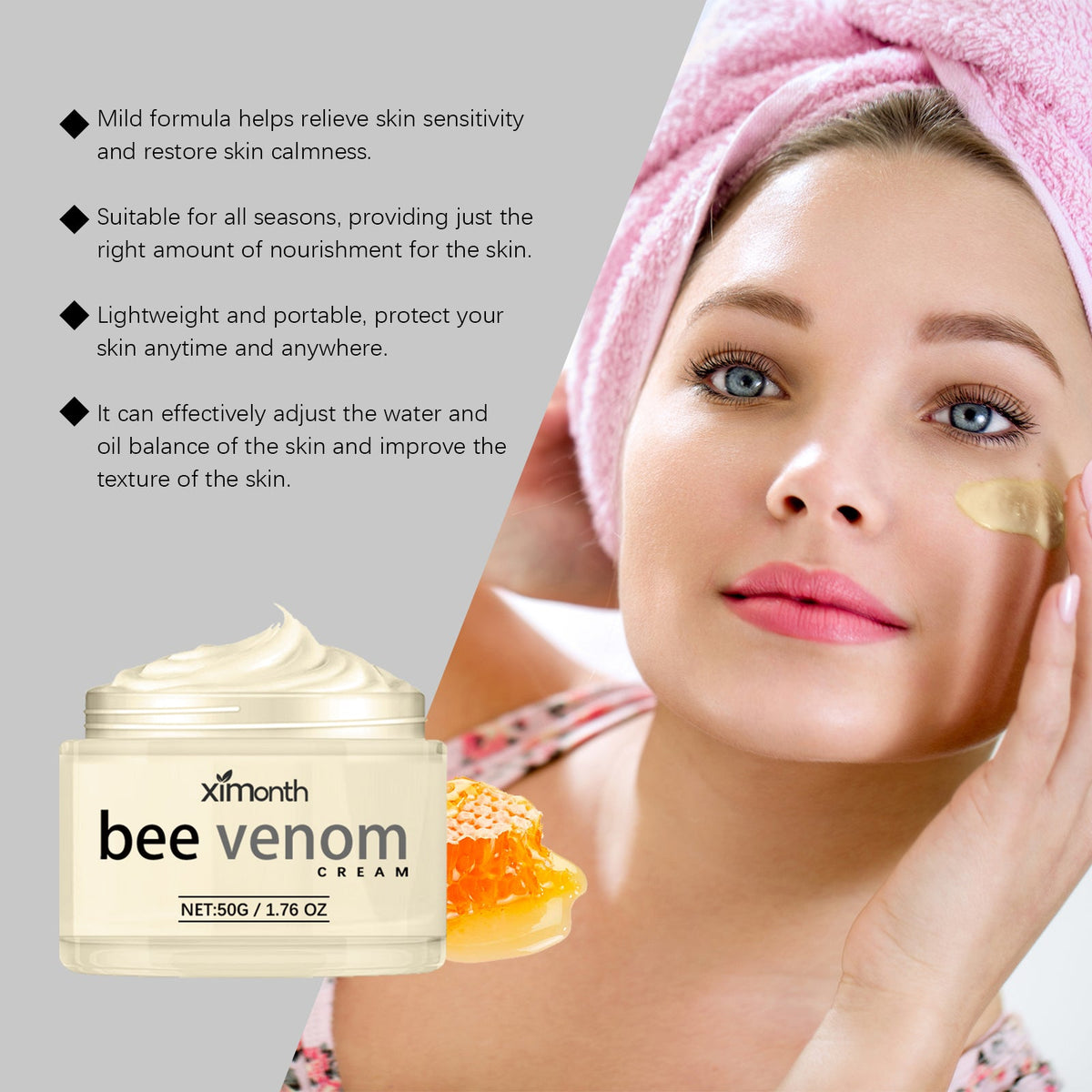 Bee Venom Anti-Wrinkle Face Cream: Hydrate & Lift Lines