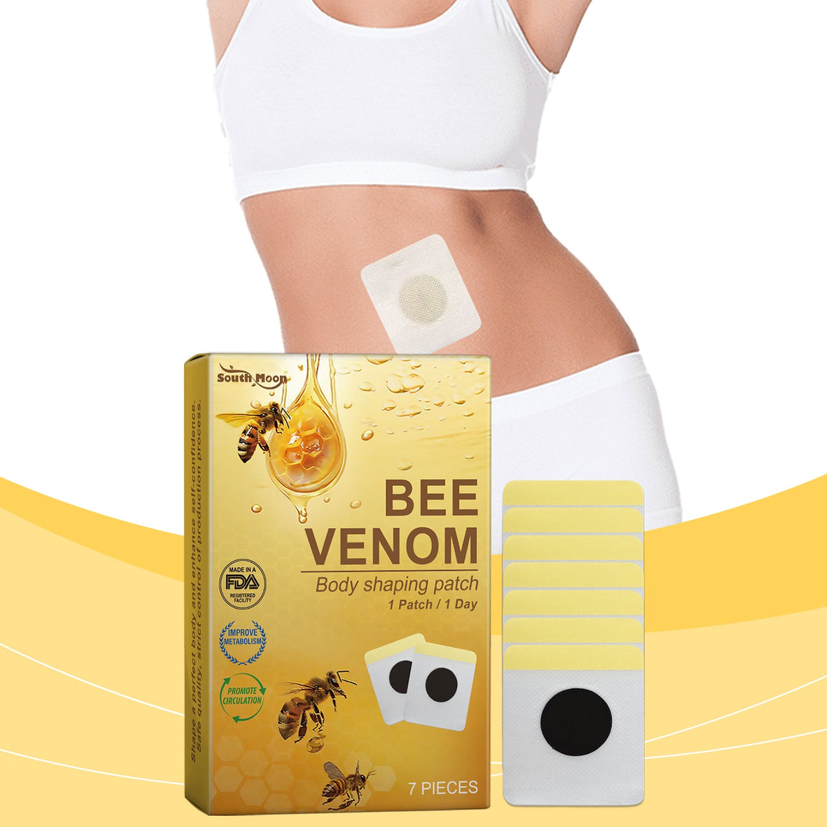 Bee Venom Body Shaping Patch for a Firmer-Looking Waist