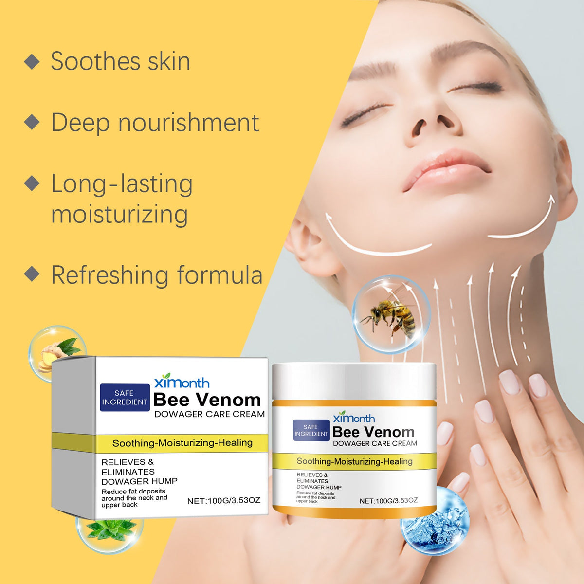 Bee Venom Neck & Upper Back Cream for Soothing Comfort