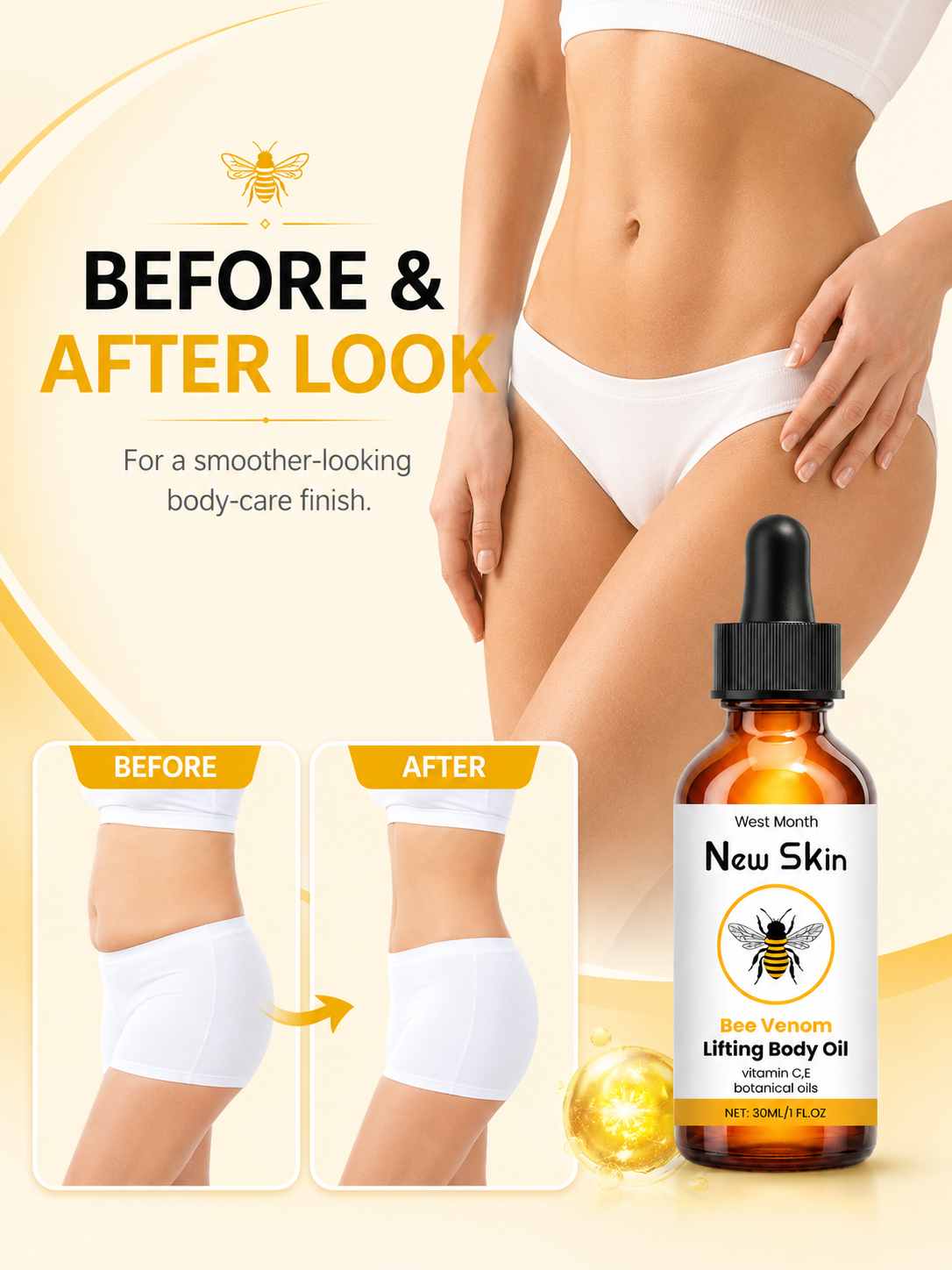 Bee Venom Lifting Body Oil — Firm & Sculpt Daily