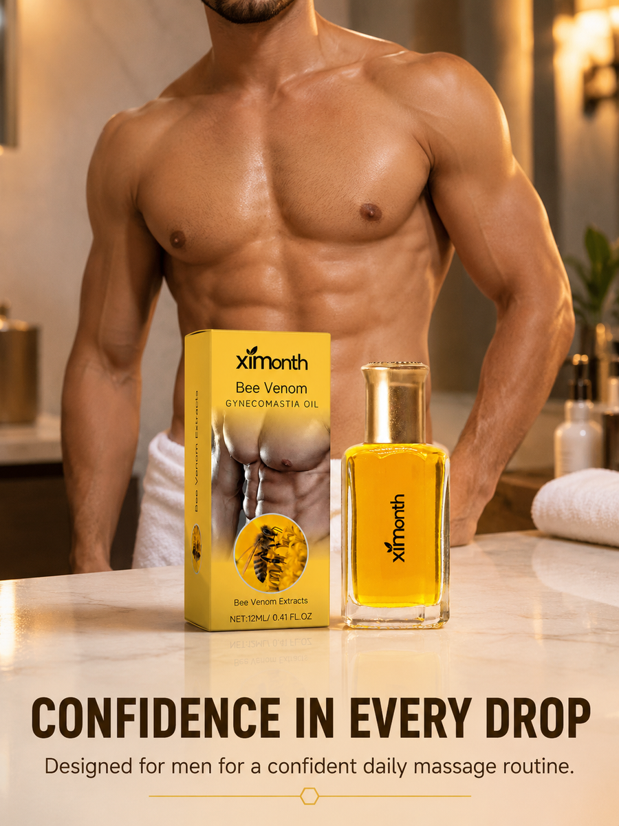 Bee Venom Men's Chest Firming Oil – Firmer, Lifted Appearance