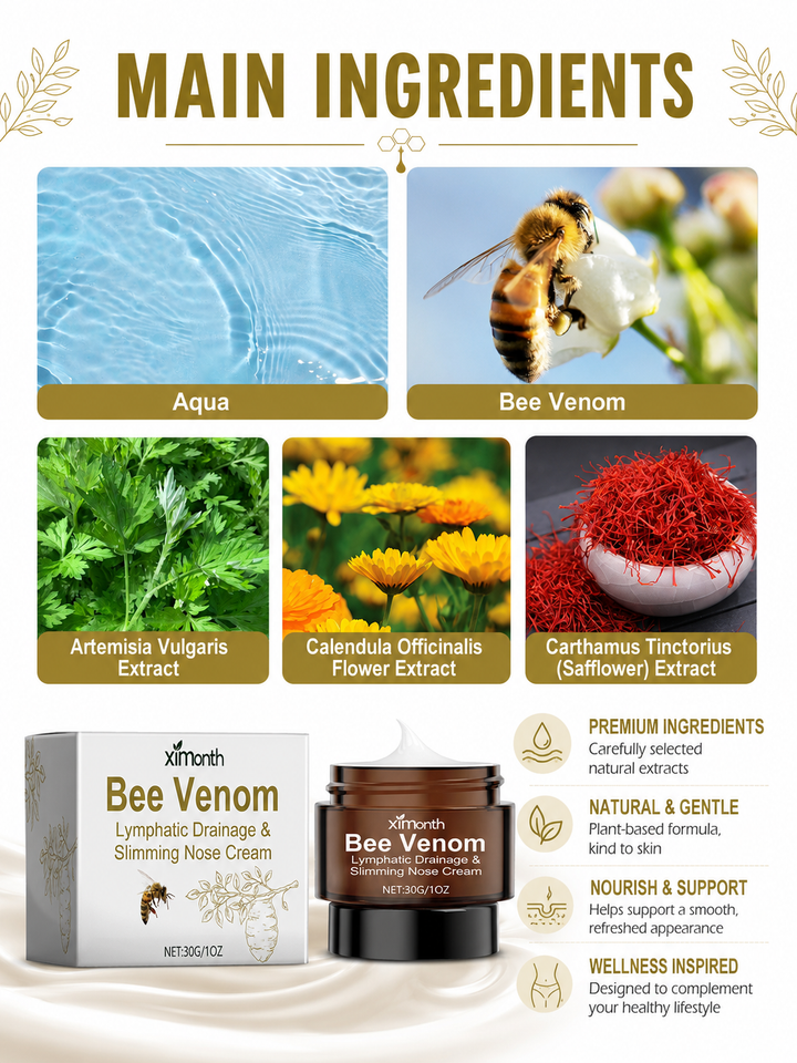 Bee Venom Lymphatic Drainage & Slimming Cream — Contour & Firm