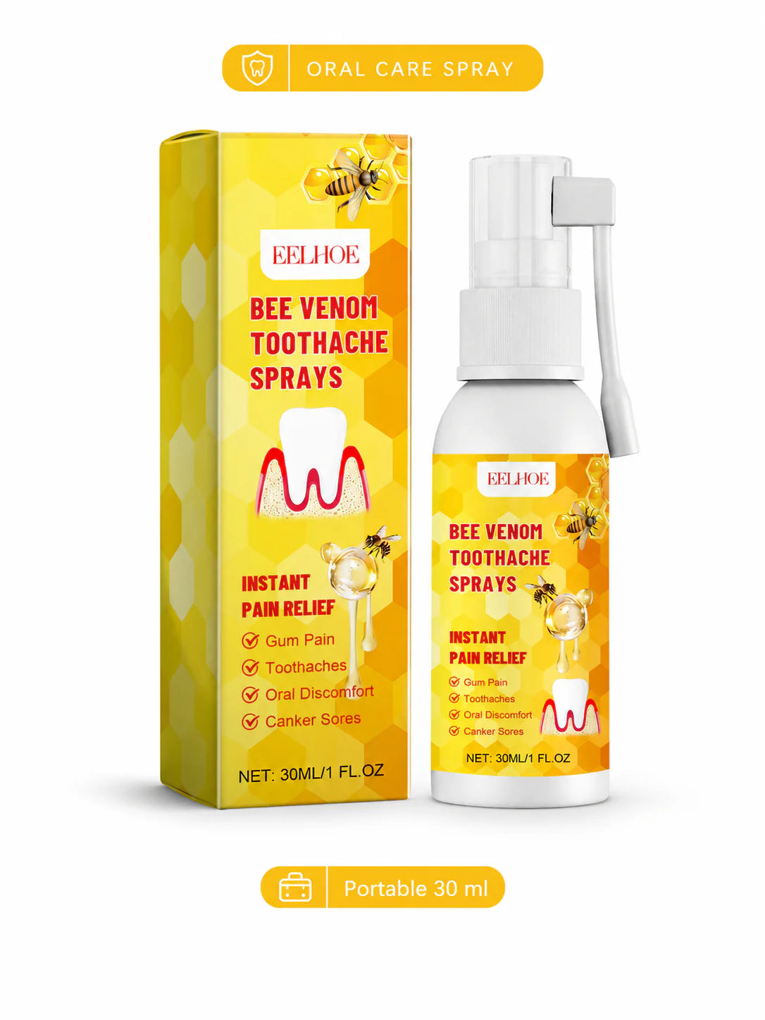 Bee Venom Toothache Spray – Instant Pain & Gum Relief
