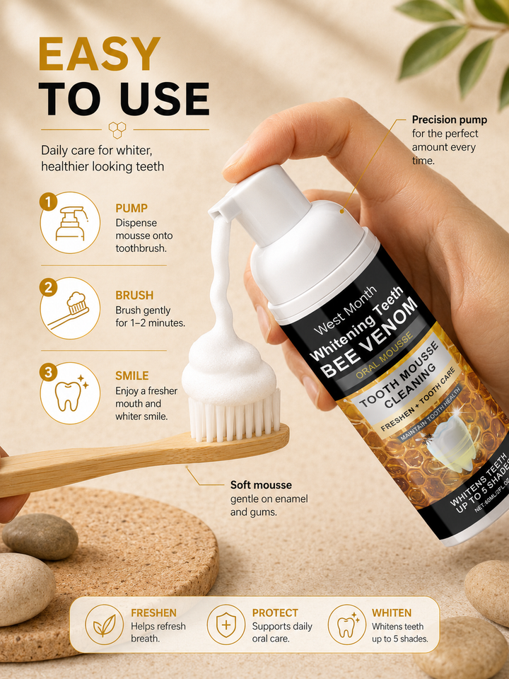 Bee Venom Whitening Tooth Mousse — Up to 5 Shades Brighter