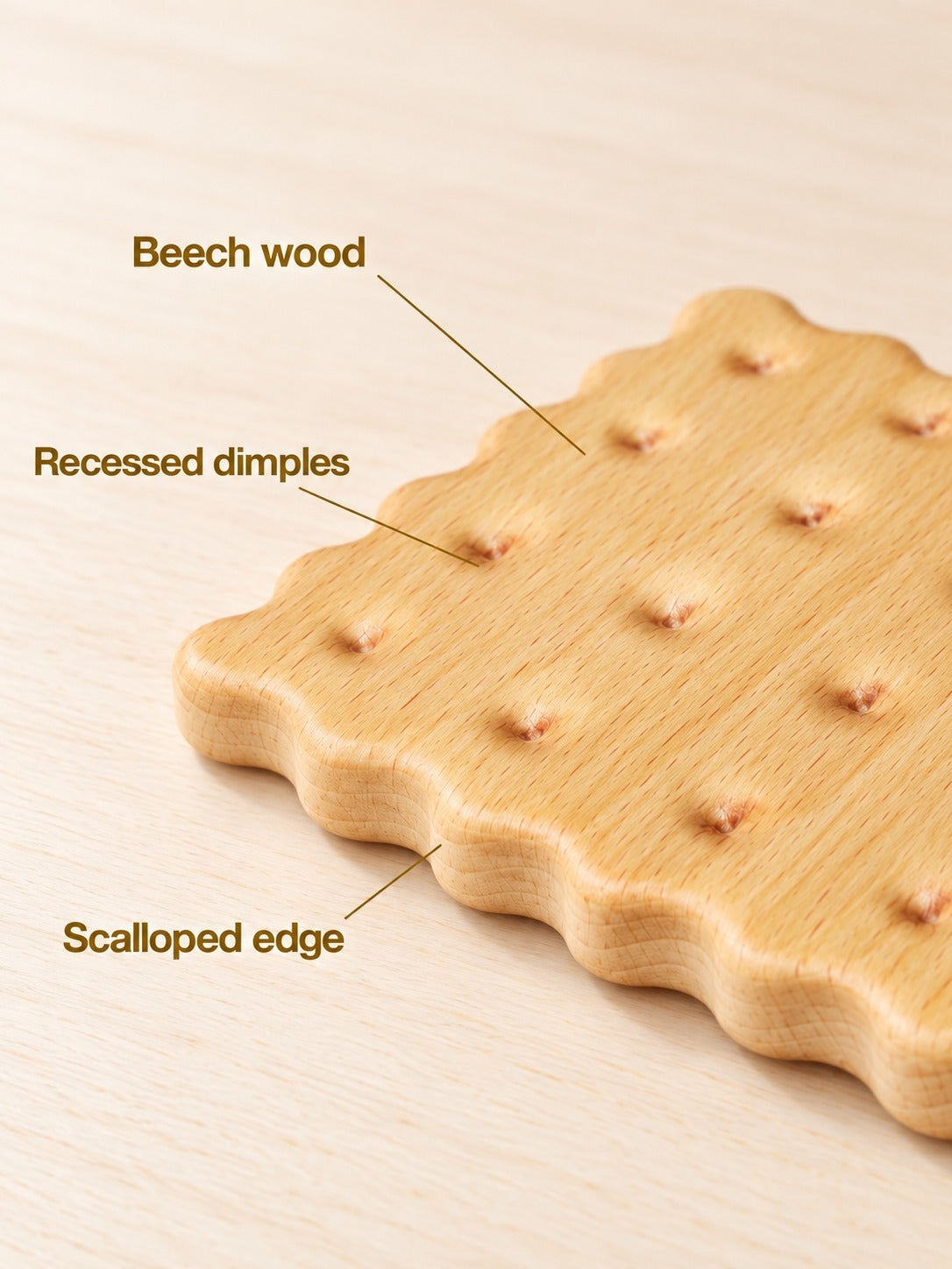 Beech Wood Biscuit Coaster for Tea and Coffee Mugs