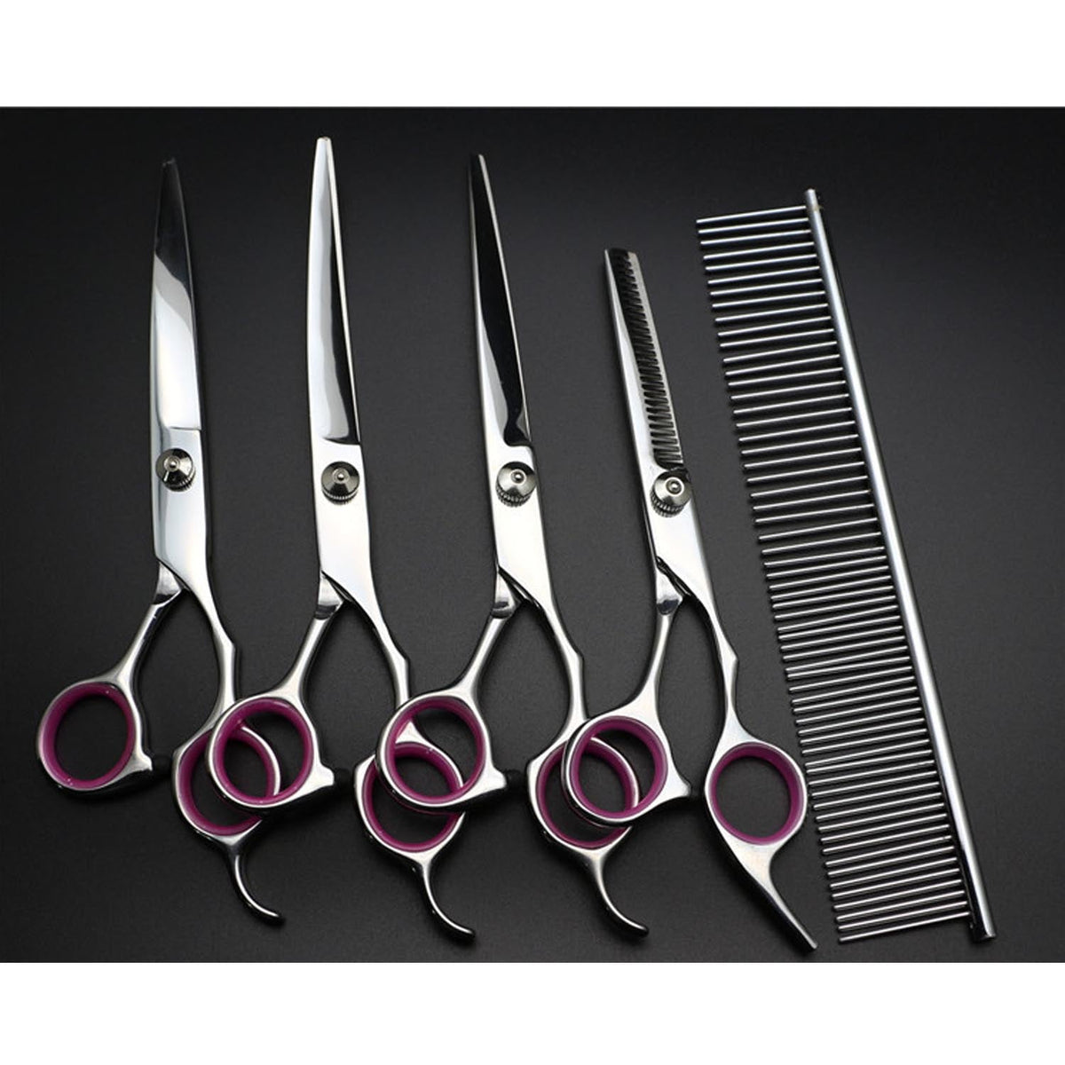 Pet Grooming Scissors Set for Even, Tangle-Free Coats