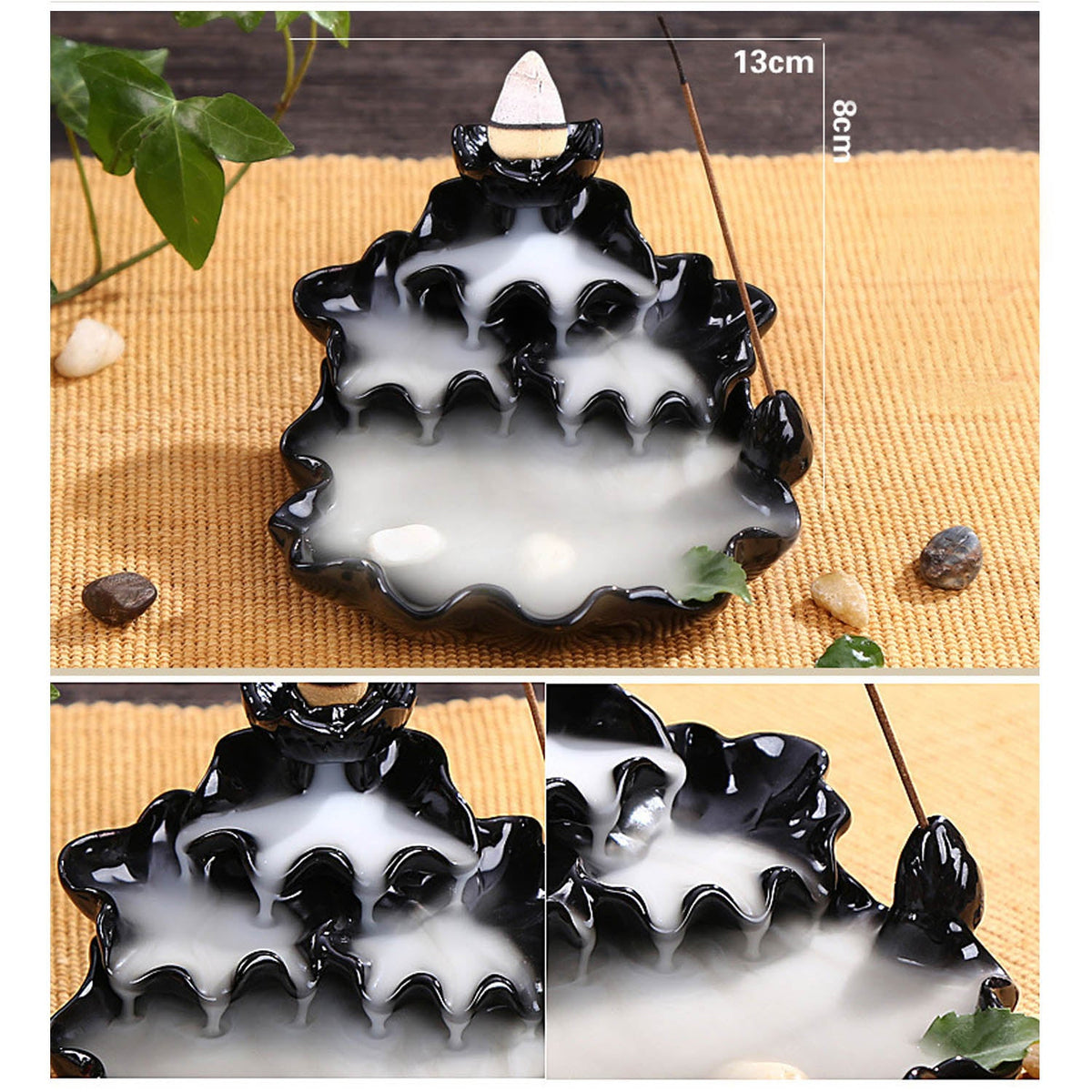 Backflow Incense Burner for a Cascading Calm Display