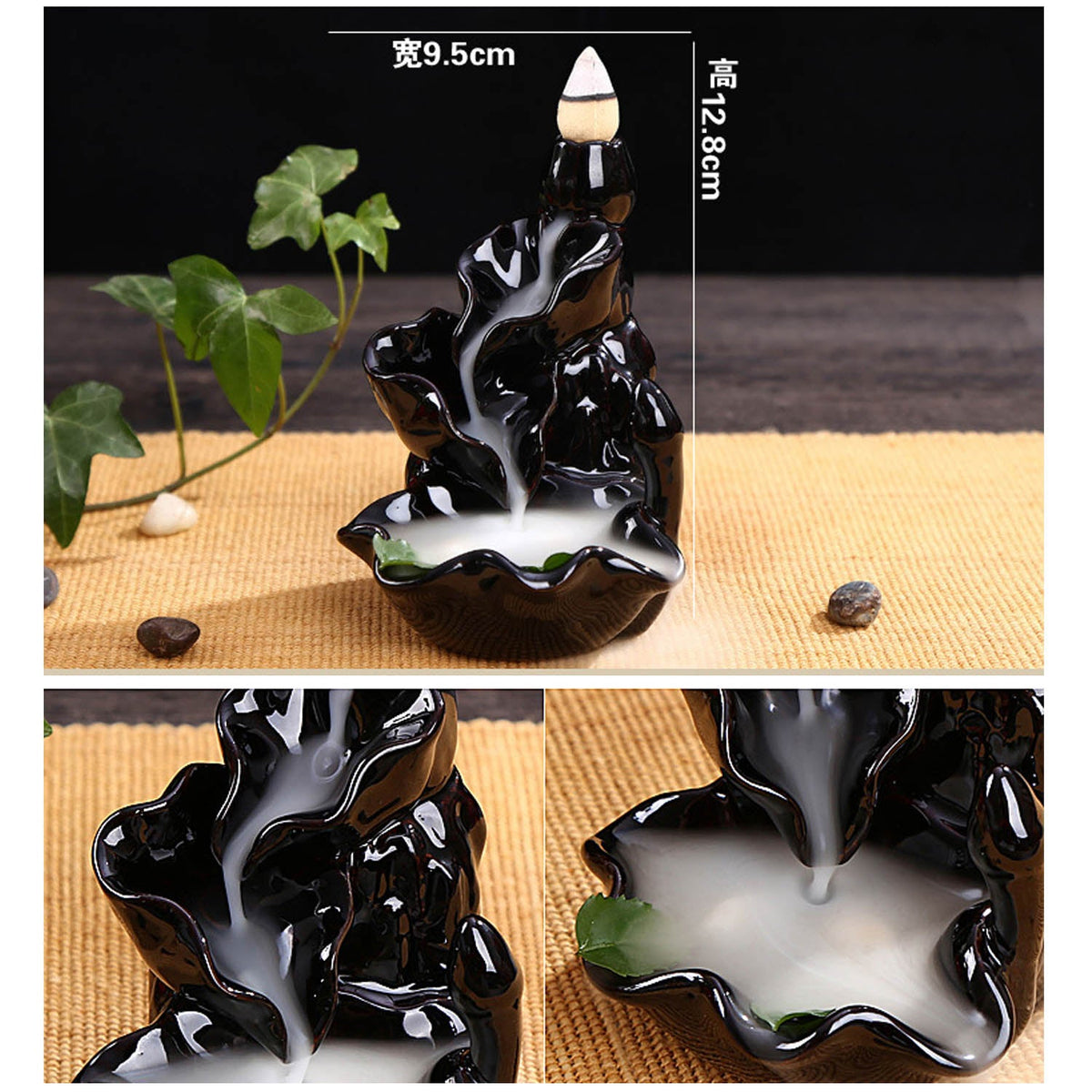 Backflow Incense Burner for a Cascading Calm Display