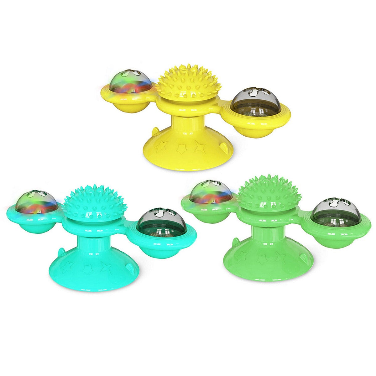 Interactive Cat Toy with Dental Massage, Light & Catnip