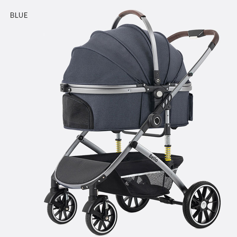 Pet Stroller With Detachable Nest for Easy Travel