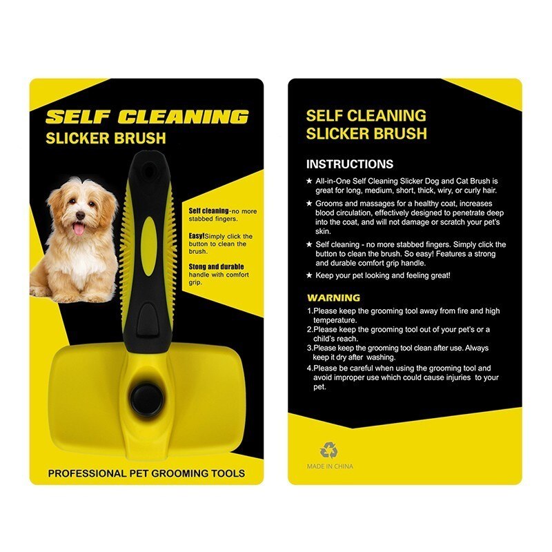 Self-Cleaning Dog Brush for Easy, Comfortable Grooming