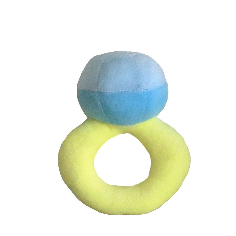 Big Diamond Plush Ring Set for Playful Doll Display