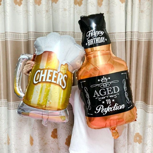 Jumbo Champagne Balloon Set for Party Centerpieces